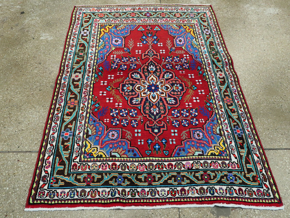 Vintage Persian Mahal Rug, No.26330 - Galerie Shabab
