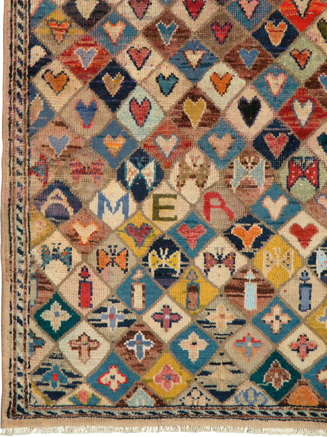 Vintage Persian Mahal Rug, No.26334 - Galerie Shabab