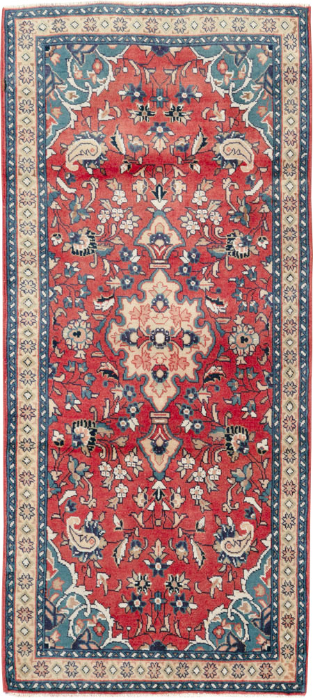 Vintage Persian Tabriz Throw Rug (Pair: 2 of 2), No.26348 - Galerie Shabab