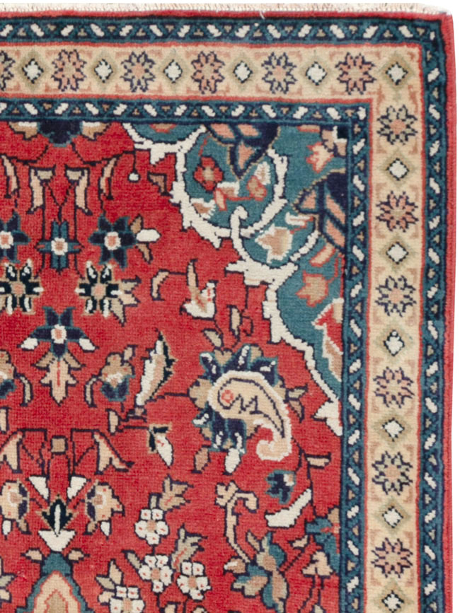 Vintage Persian Tabriz Throw Rug (Pair: 2 of 2), No.26348 - Galerie Shabab