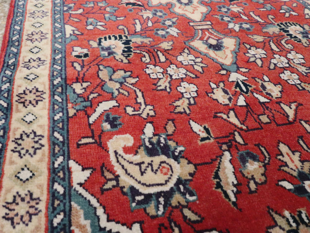 Vintage Persian Tabriz Throw Rug (Pair: 2 of 2), No.26348 - Galerie Shabab