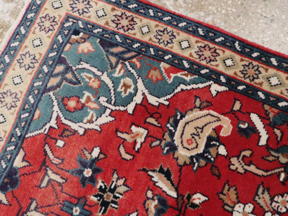 Vintage Persian Tabriz Throw Rug (Pair: 2 of 2), No.26348 - Galerie Shabab
