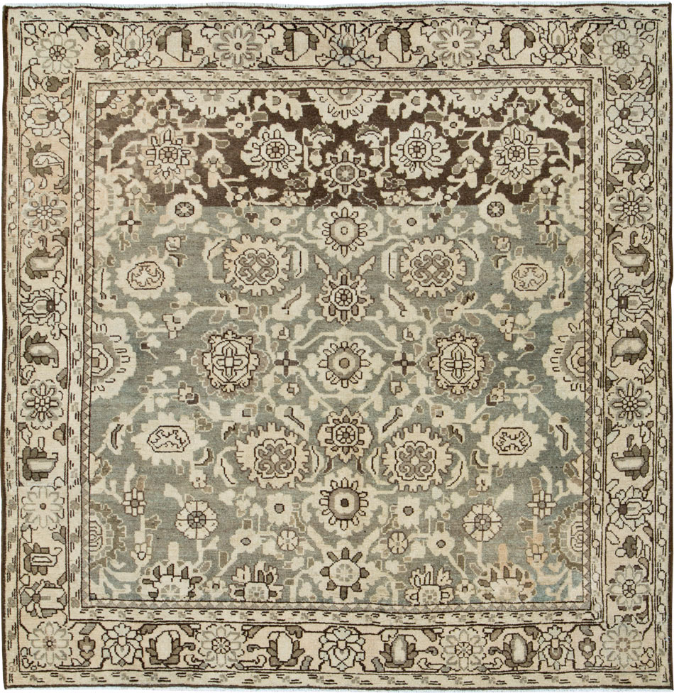 Vintage Persian Malayer Square Carpet, No.26364 - Galerie Shabab