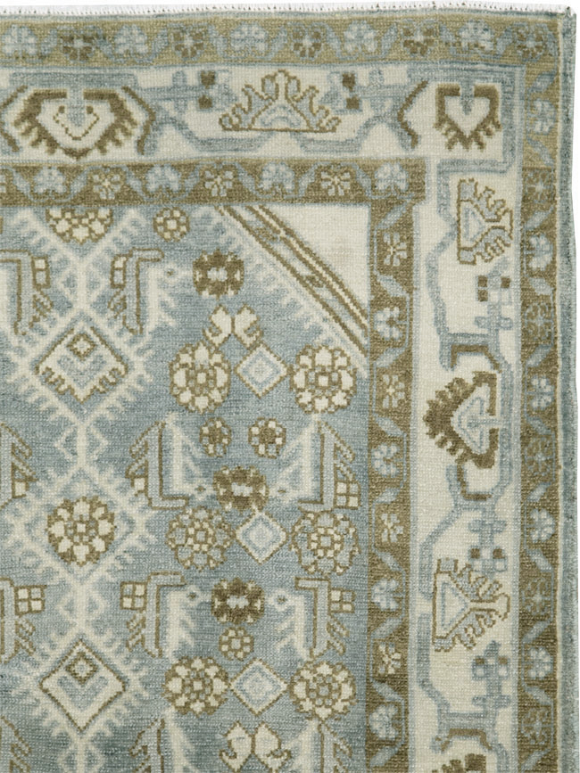 Vintage Persian Malayer Throw Rug, No.26371 - Galerie Shabab