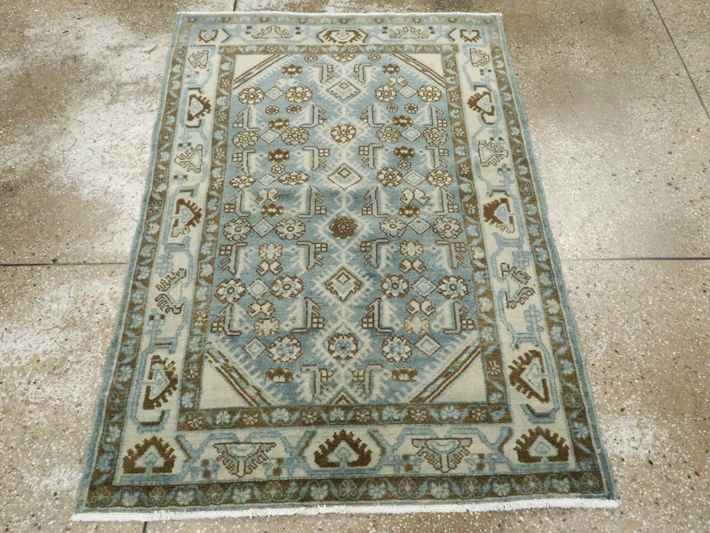 Vintage Persian Malayer Throw Rug, No.26371 - Galerie Shabab