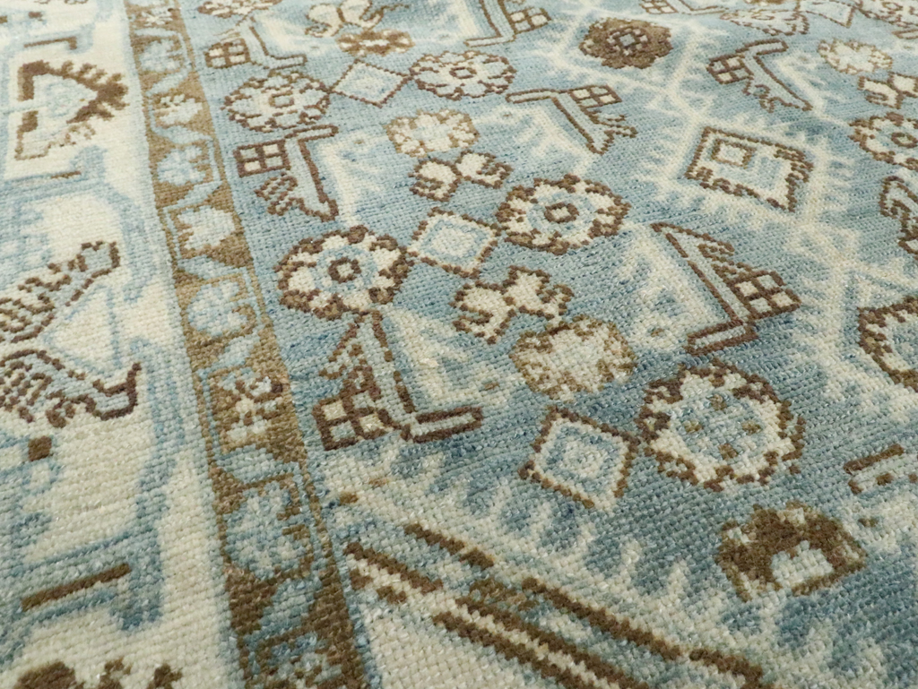 Vintage Persian Malayer Throw Rug, No.26371 - Galerie Shabab