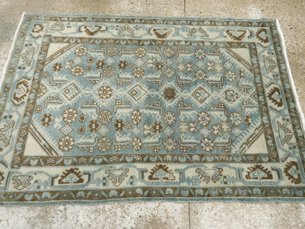 Vintage Persian Malayer Throw Rug, No.26371 - Galerie Shabab