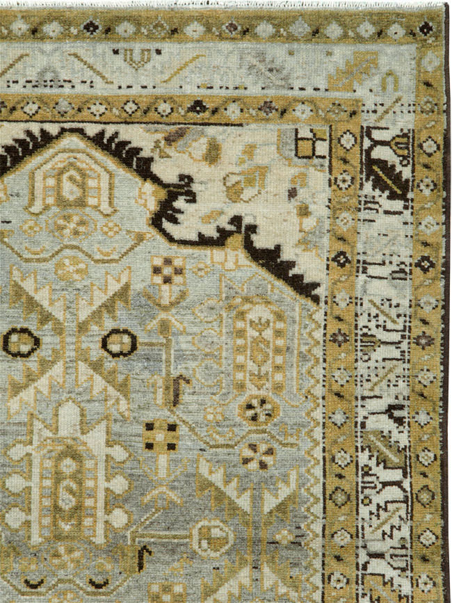 Vintage Persian Malayer Throw Rug, No.26389 - Galerie Shabab