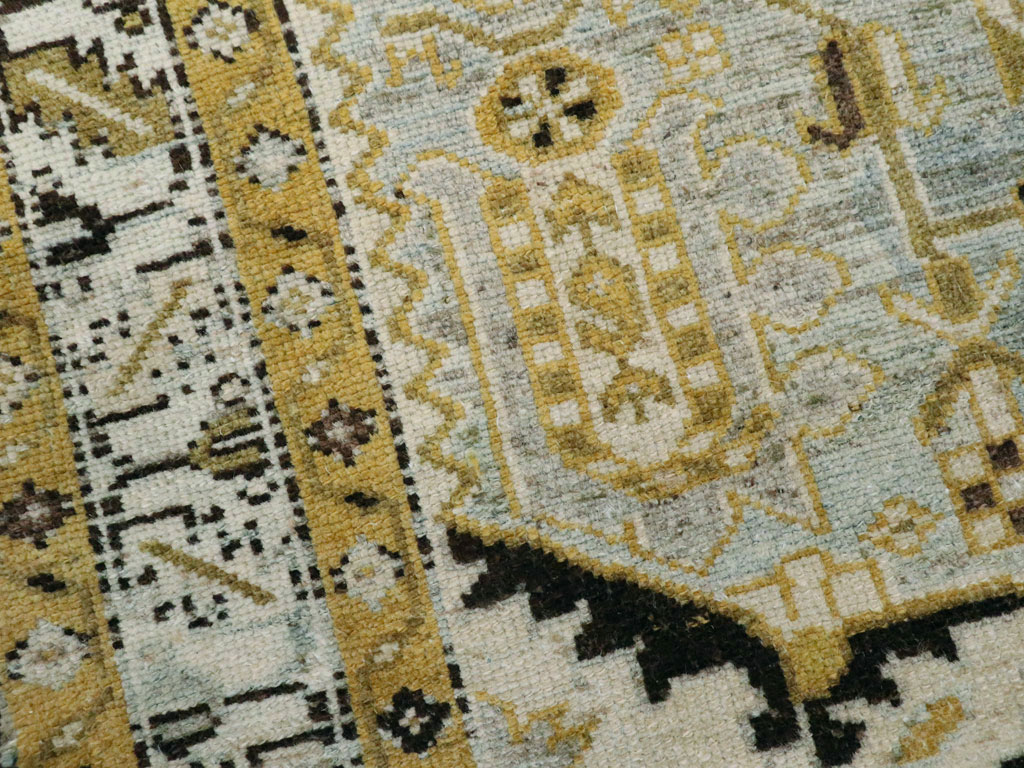 Vintage Persian Malayer Throw Rug, No.26389 - Galerie Shabab