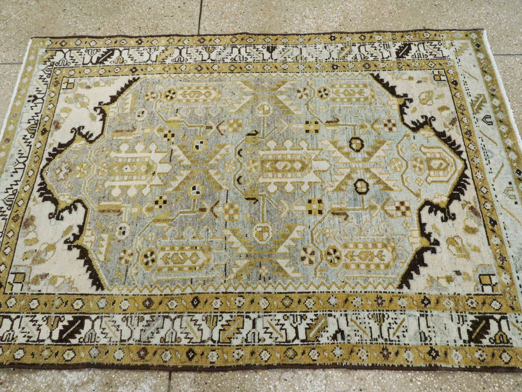 Vintage Persian Malayer Throw Rug, No.26389 - Galerie Shabab
