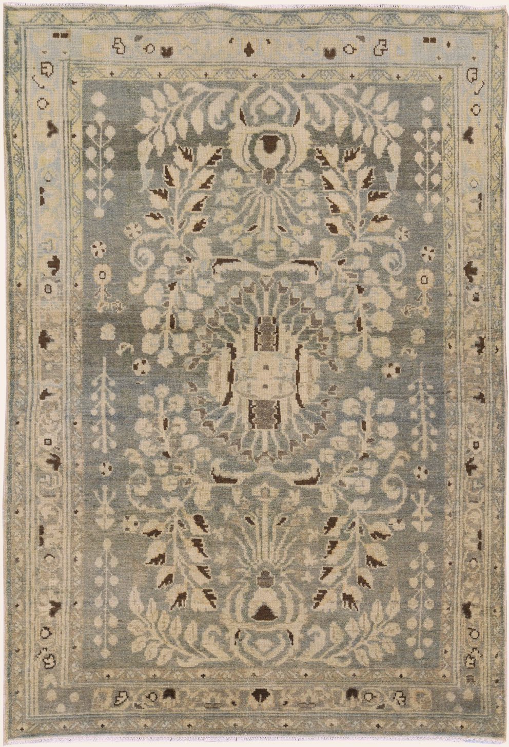 Vintage Persian Malayer Accent Rug, No.26394 - Galerie Shabab