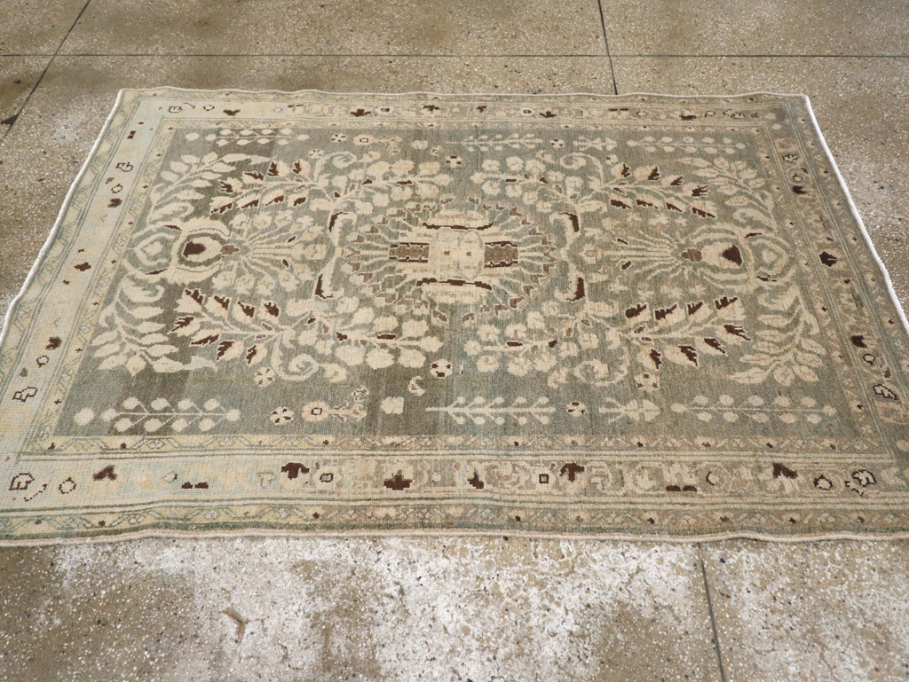 Vintage Persian Malayer Accent Rug, No.26394 - Galerie Shabab