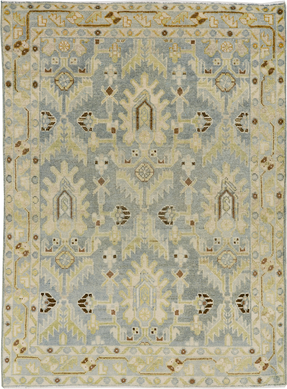 Vintage Persian Malayer Throw Rug, No.26409 - Galerie Shabab