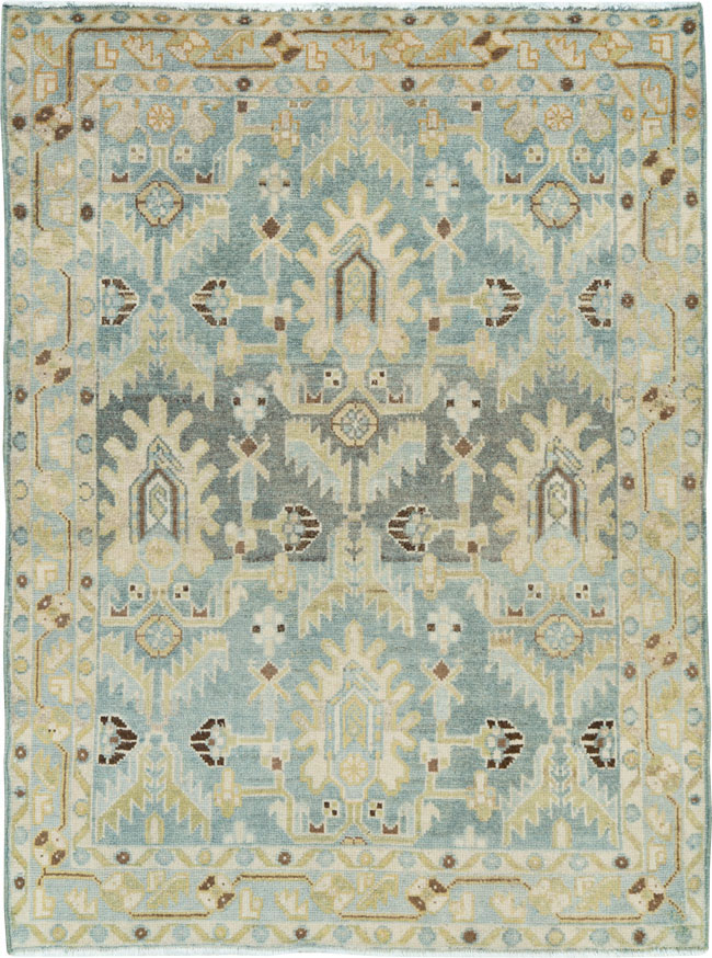 Vintage Persian Malayer Throw Rug, No.26409 - Galerie Shabab