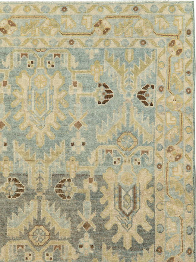 Vintage Persian Malayer Throw Rug, No.26409 - Galerie Shabab