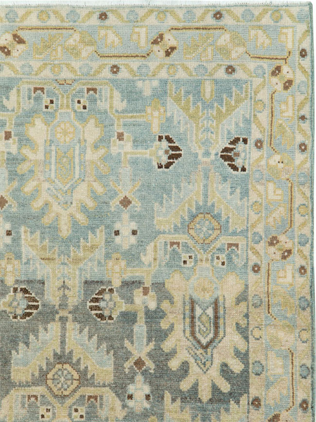 Vintage Persian Malayer Throw Rug, No.26409 - Galerie Shabab