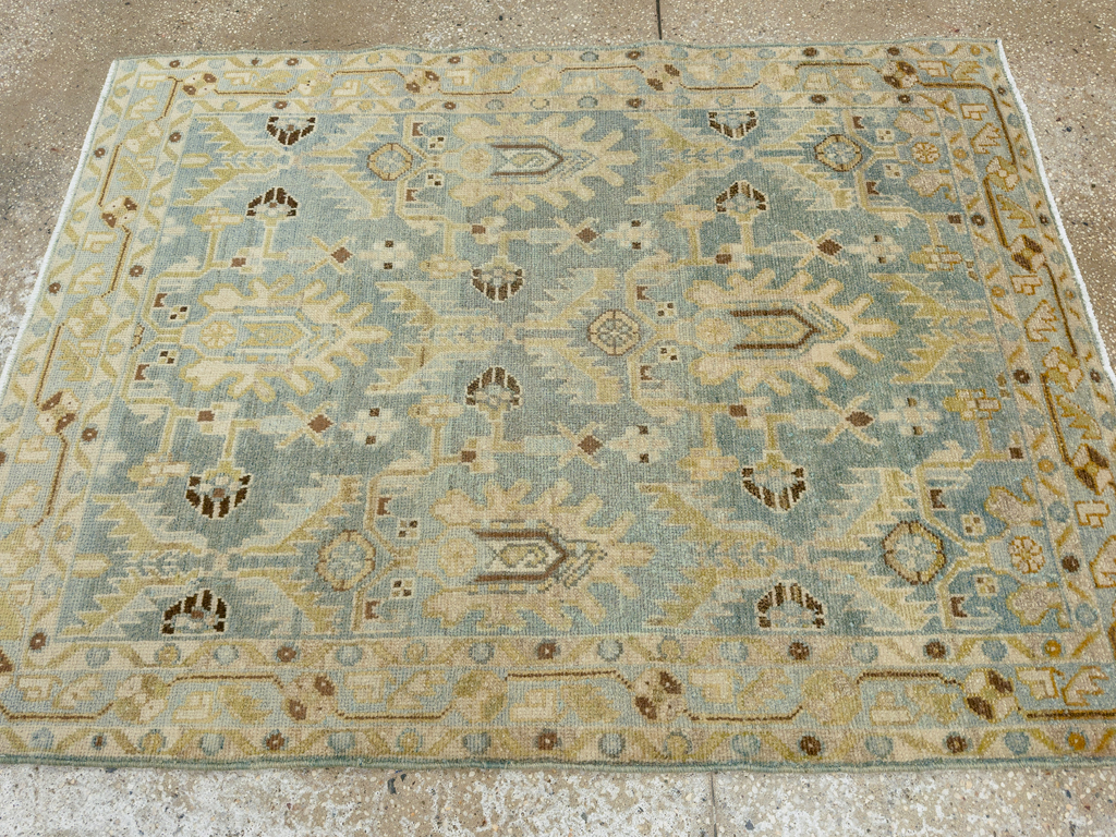 Vintage Persian Malayer Throw Rug, No.26409 - Galerie Shabab