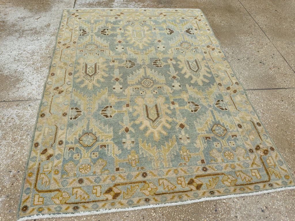 Vintage Persian Malayer Throw Rug, No.26409 - Galerie Shabab