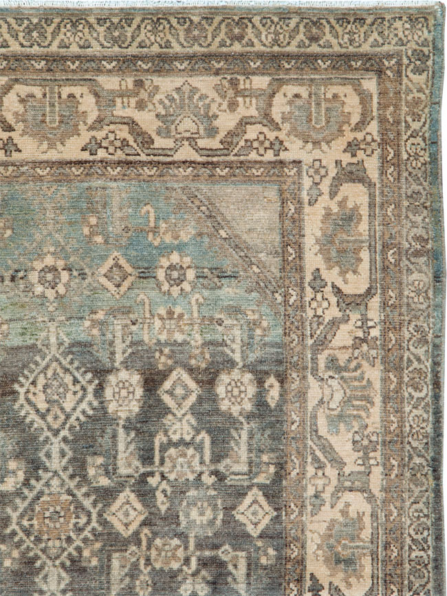 Vintage Persian Malayer Throw Rug, No.26417 - Galerie Shabab