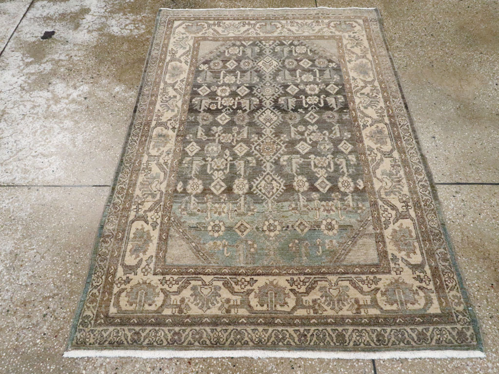 Vintage Persian Malayer Throw Rug, No.26417 - Galerie Shabab