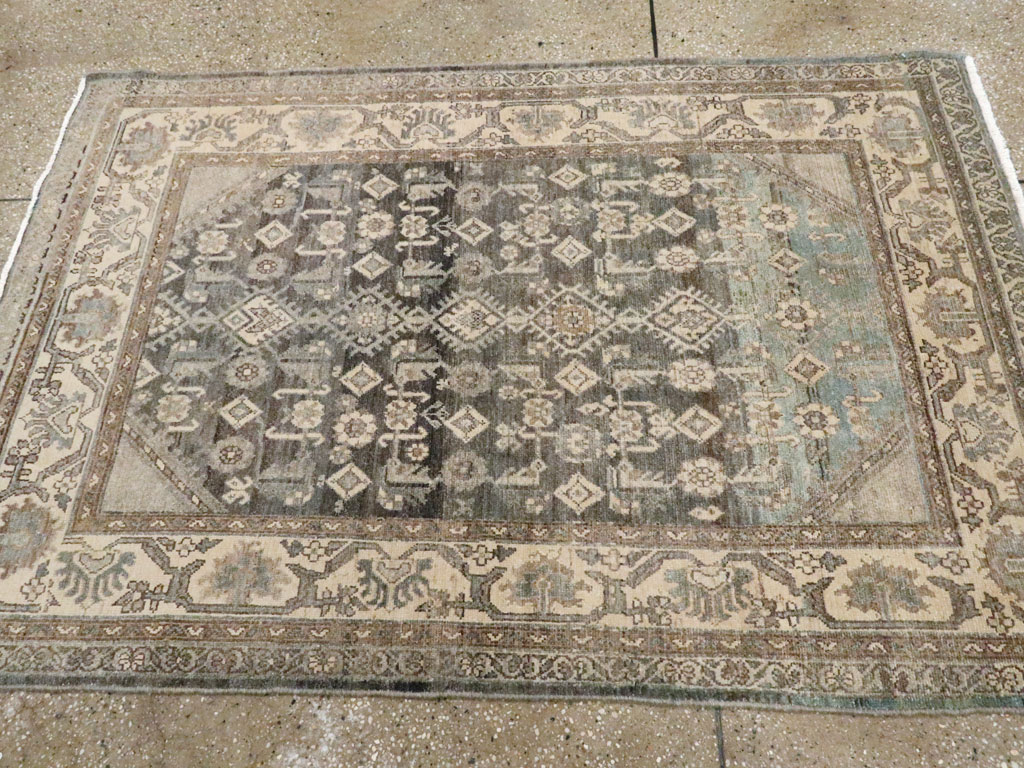Vintage Persian Malayer Throw Rug, No.26417 - Galerie Shabab
