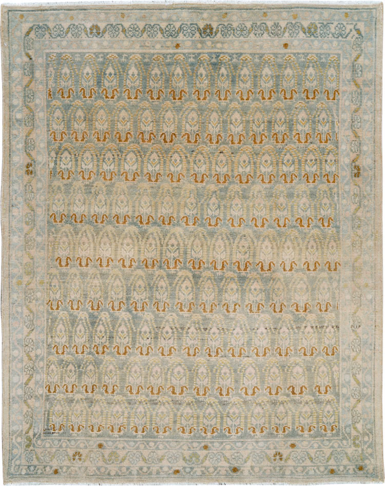 Vintage Persian Malayer Throw Rug, No.26423 - Galerie Shabab