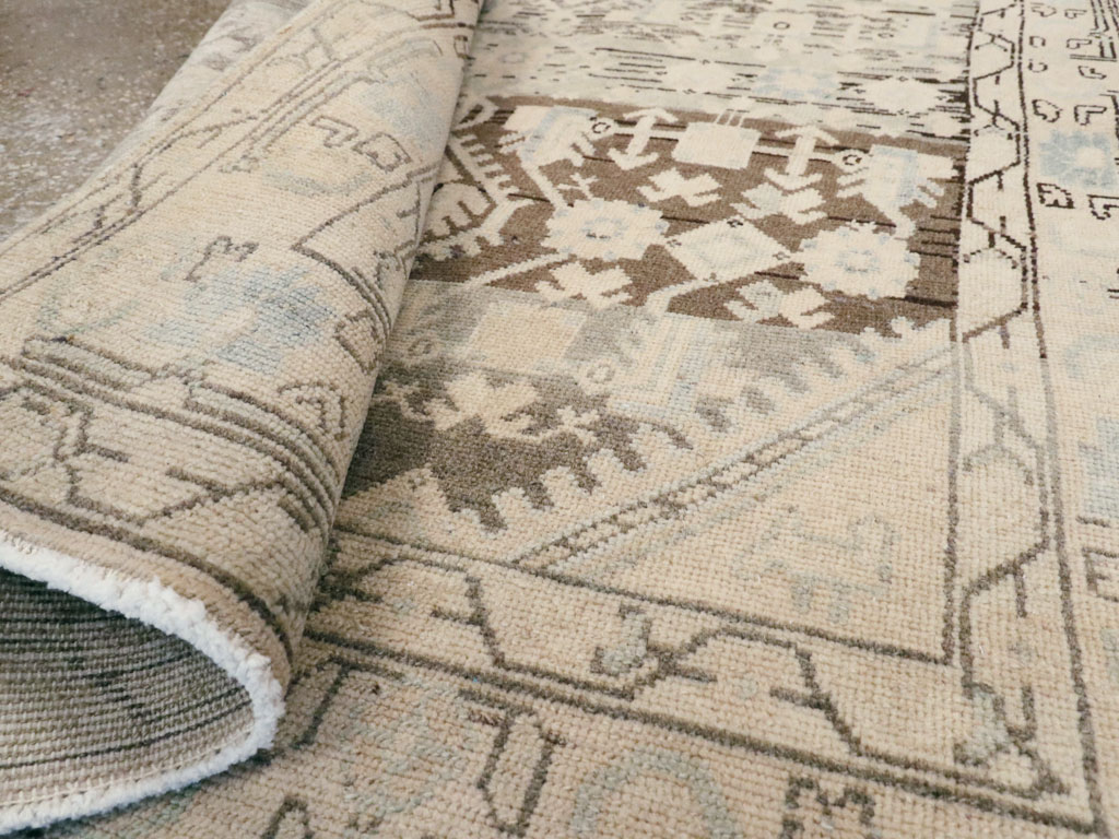 Vintage Persian Malayer Throw Rug, No.26427 - Galerie Shabab