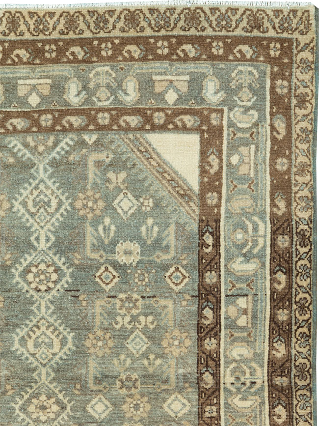 Vintage Persian Malayer Throw Rug, No.26443 - Galerie Shabab