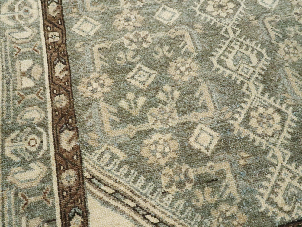 Vintage Persian Malayer Throw Rug, No.26443 - Galerie Shabab