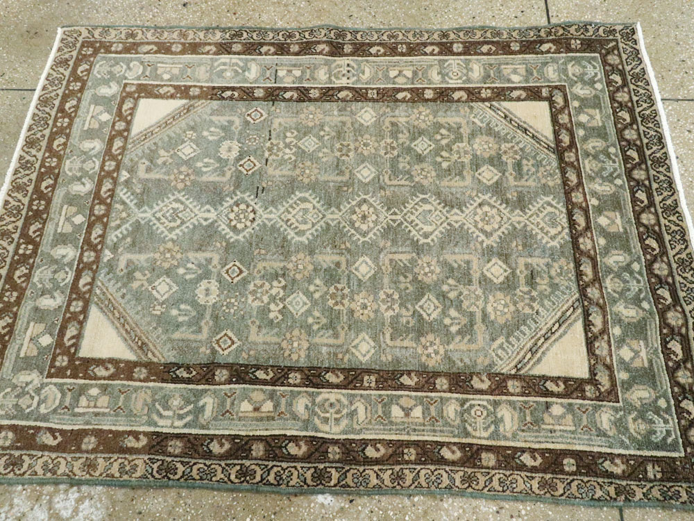 Vintage Persian Malayer Throw Rug, No.26443 - Galerie Shabab