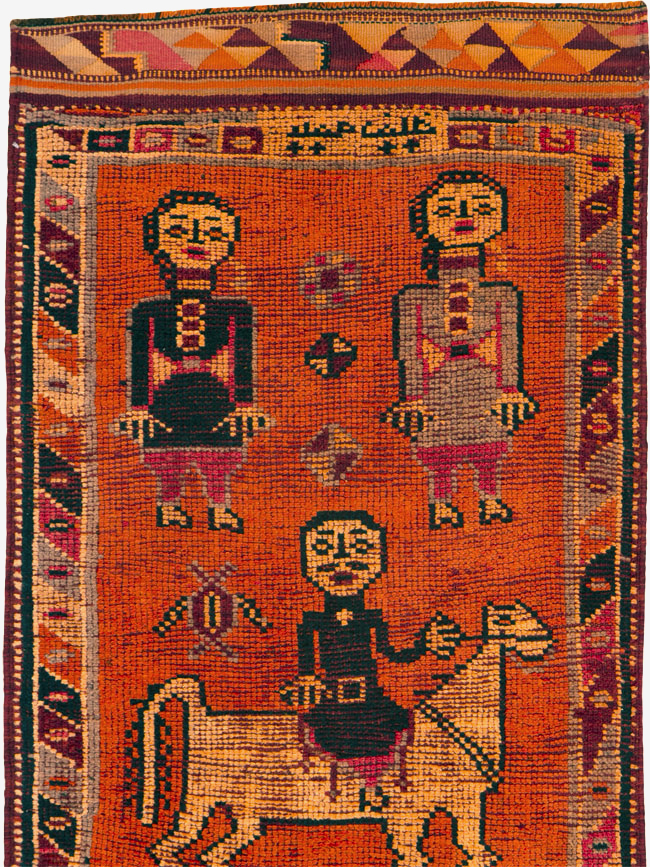 Vintage Anatolian Pictorial Runner, No.26447 - Galerie Shabab