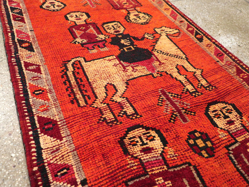 Vintage Anatolian Pictorial Runner, No.26447 - Galerie Shabab