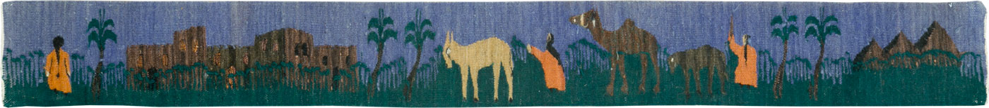 Vintage Turkish Pictorial Kilim, No.26457 - Galerie Shabab