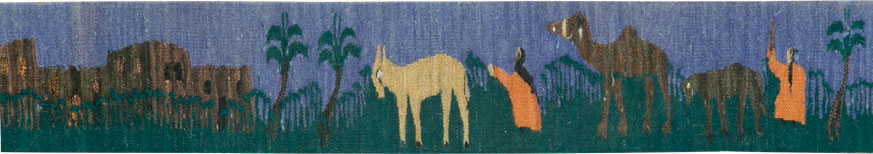 Vintage Turkish Pictorial Kilim, No.26457 - Galerie Shabab