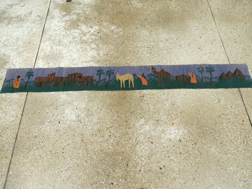 Vintage Turkish Pictorial Kilim, No.26457 - Galerie Shabab