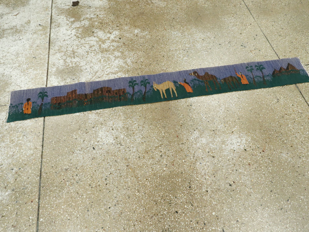 Vintage Turkish Pictorial Kilim, No.26457 - Galerie Shabab