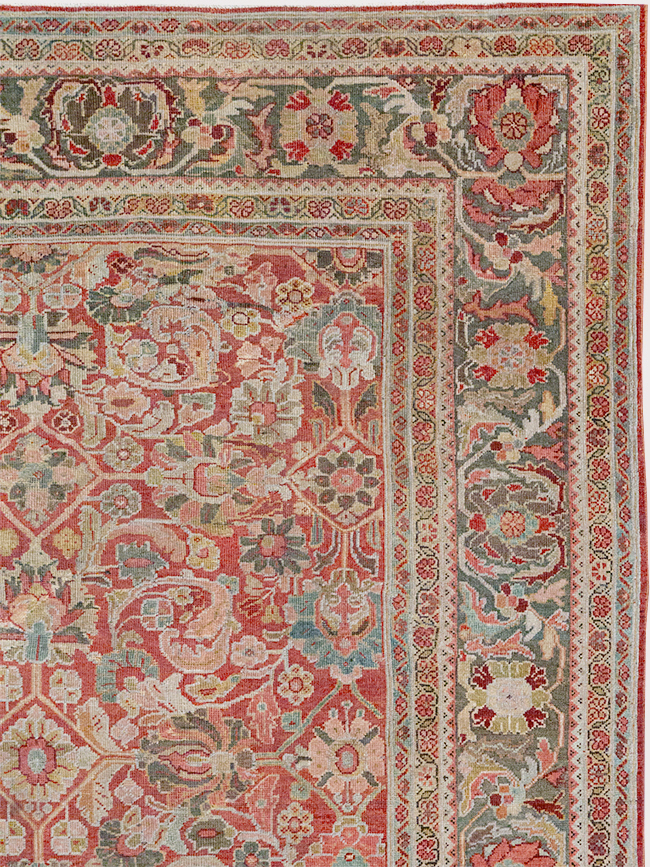 Antique Persian Mahal Room Size Carpet, No.26462 - Galerie Shabab