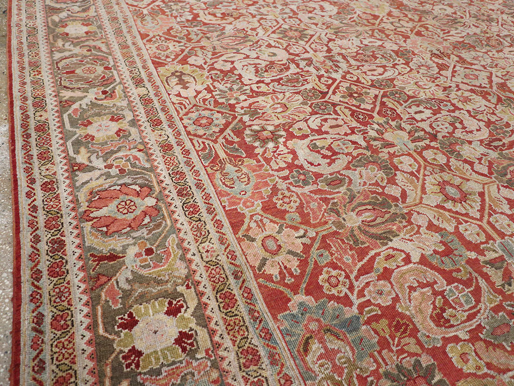 Antique Persian Mahal Room Size Carpet, No.26462 - Galerie Shabab
