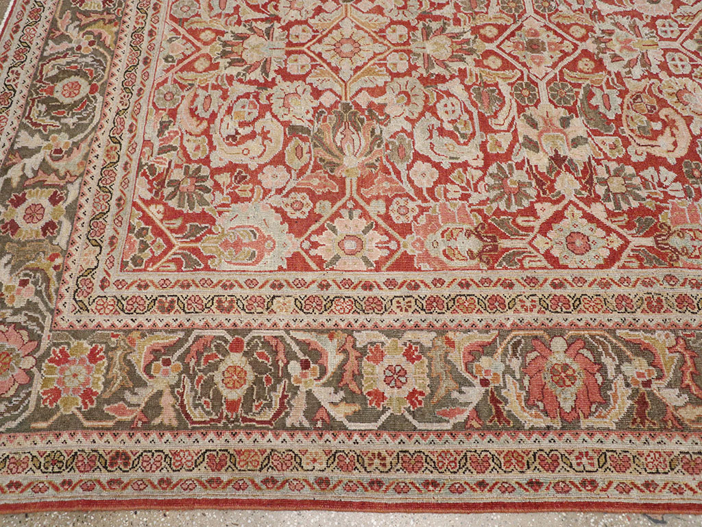 Antique Persian Mahal Room Size Carpet, No.26462 - Galerie Shabab