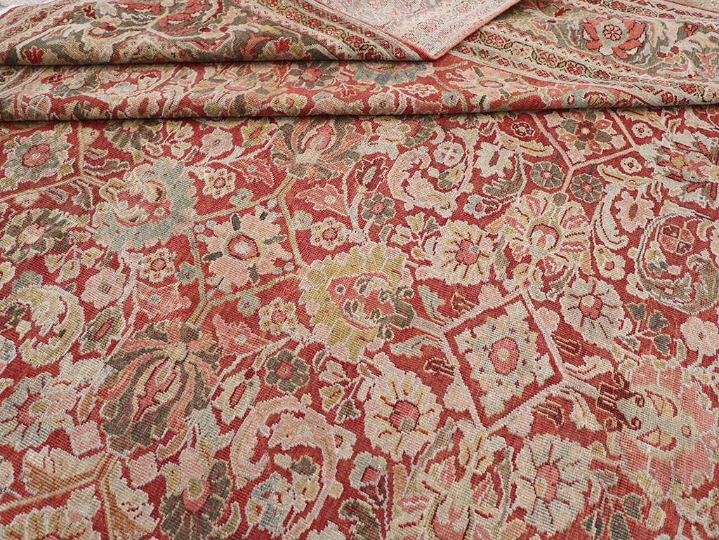 Antique Persian Mahal Room Size Carpet, No.26462 - Galerie Shabab