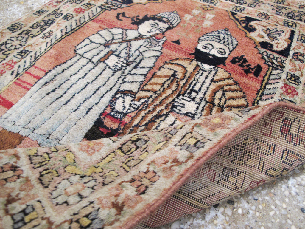 Antique Lavar Kerman Pictorial Rug, No.26467 - Galerie Shabab