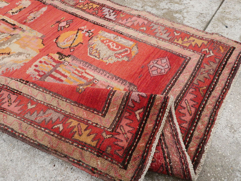 Vintage Pictorial Karabagh Rug, No.26474 - Galerie Shabab