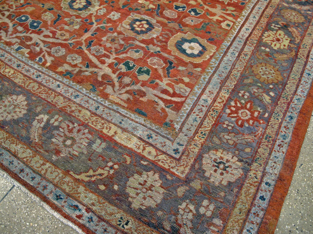 Antique Persian Mahal Square Carpet, No.26475 - Galerie Shabab