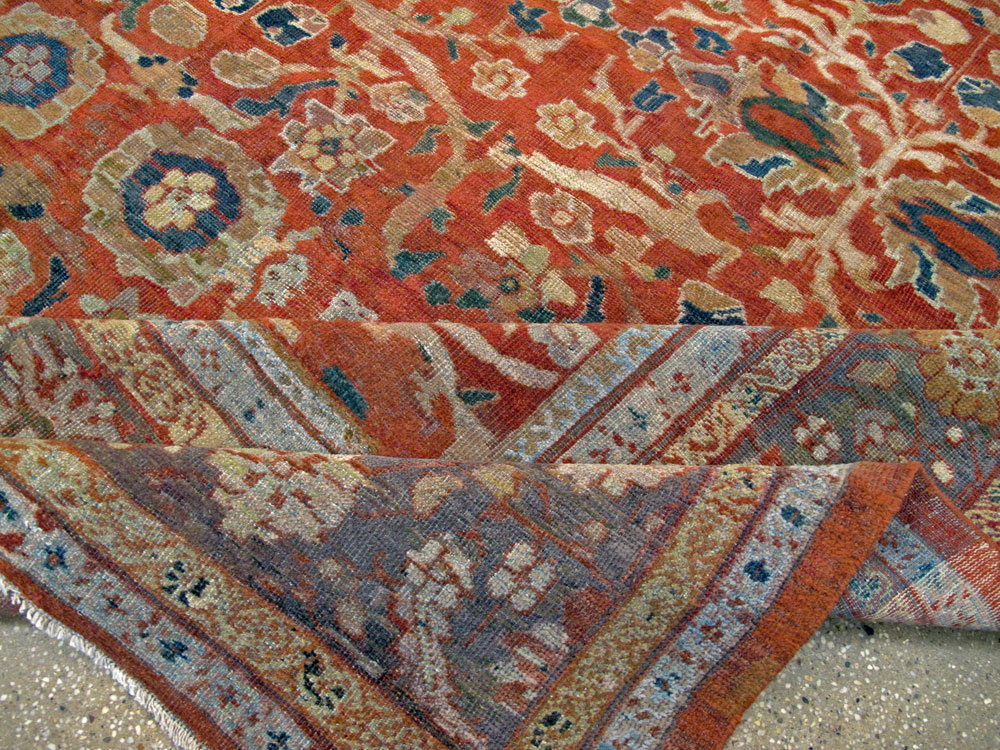 Antique Persian Mahal Square Carpet, No.26475 - Galerie Shabab