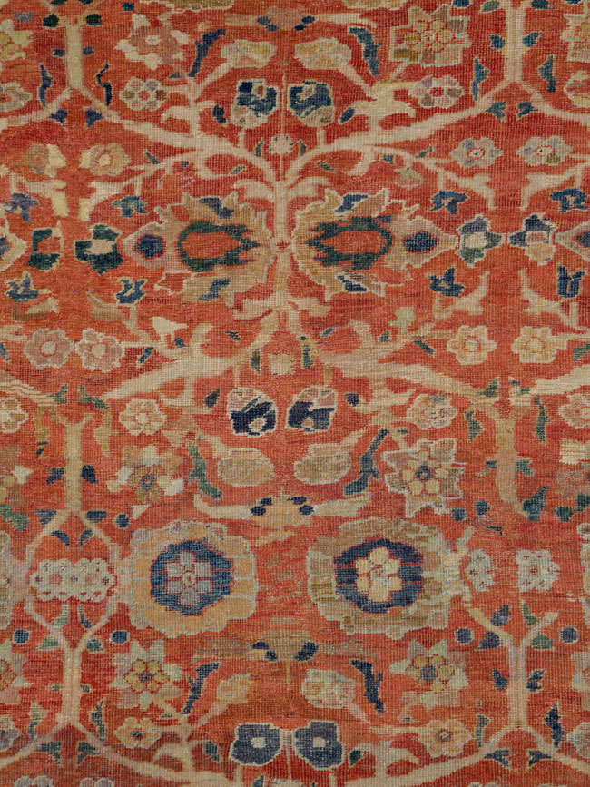 Antique Persian Mahal Square Carpet, No.26475 - Galerie Shabab