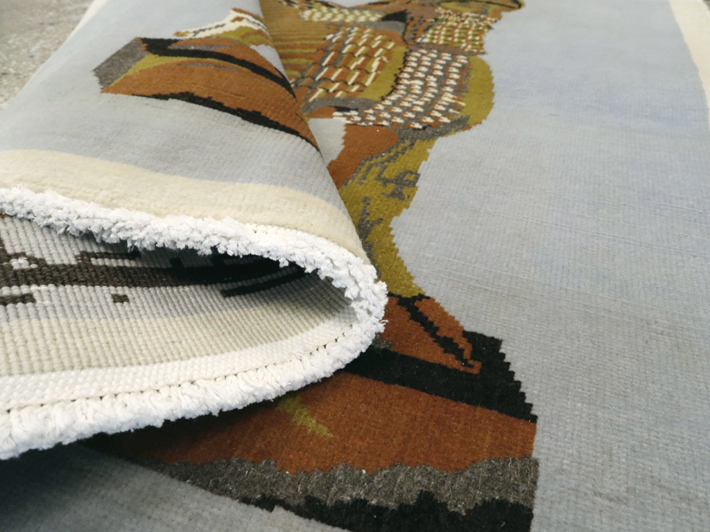 Vintage Egyptian Pictorial Tabriz Rug, No.26480 - Galerie Shabab