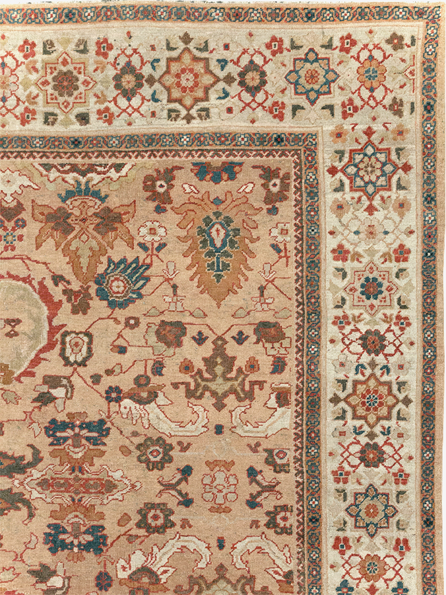 Antique Persian Mahal Room Size Carpet, No.26492 - Galerie Shabab