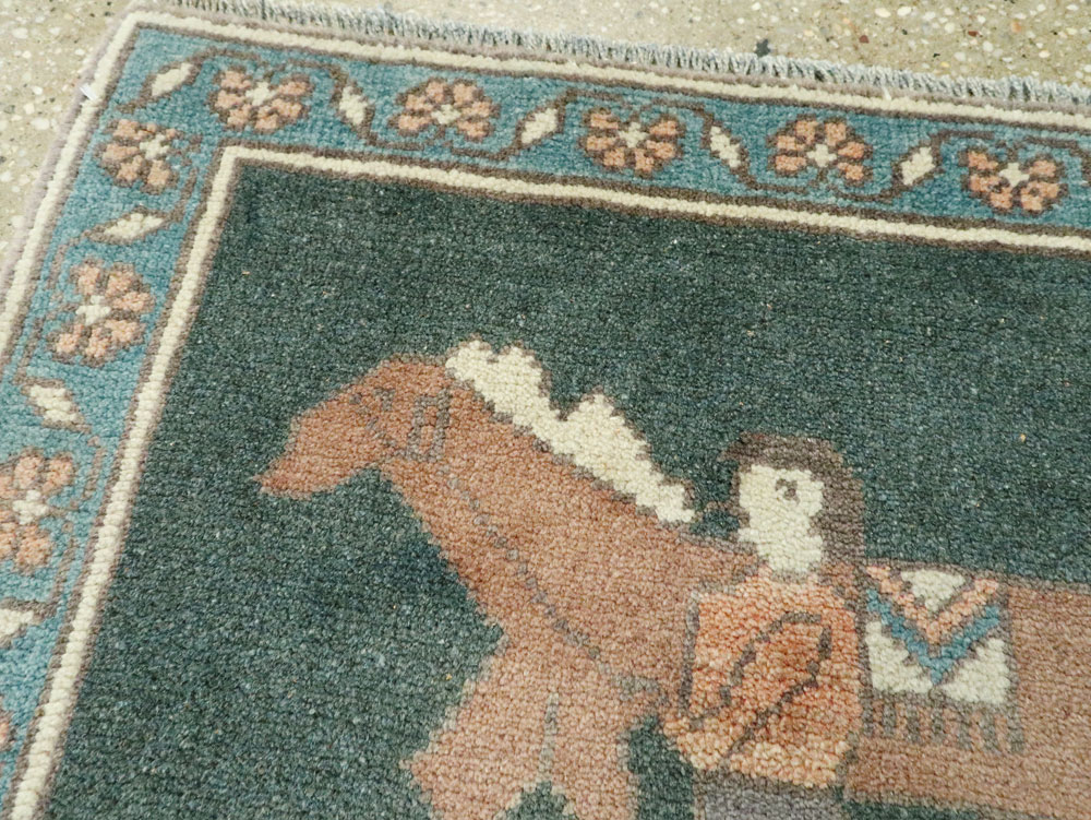 Vintage Turkish Anatolian Pictorial Rug, No.26497 - Galerie Shabab