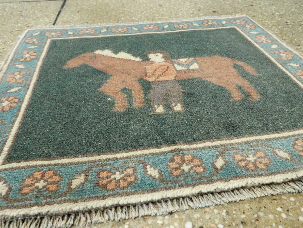 Vintage Turkish Anatolian Pictorial Rug, No.26497 - Galerie Shabab