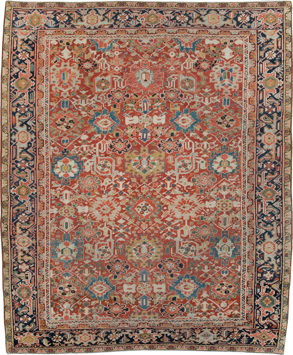 Antique Persian Heriz Room Size Carpet, No.26500 - Galerie Shabab